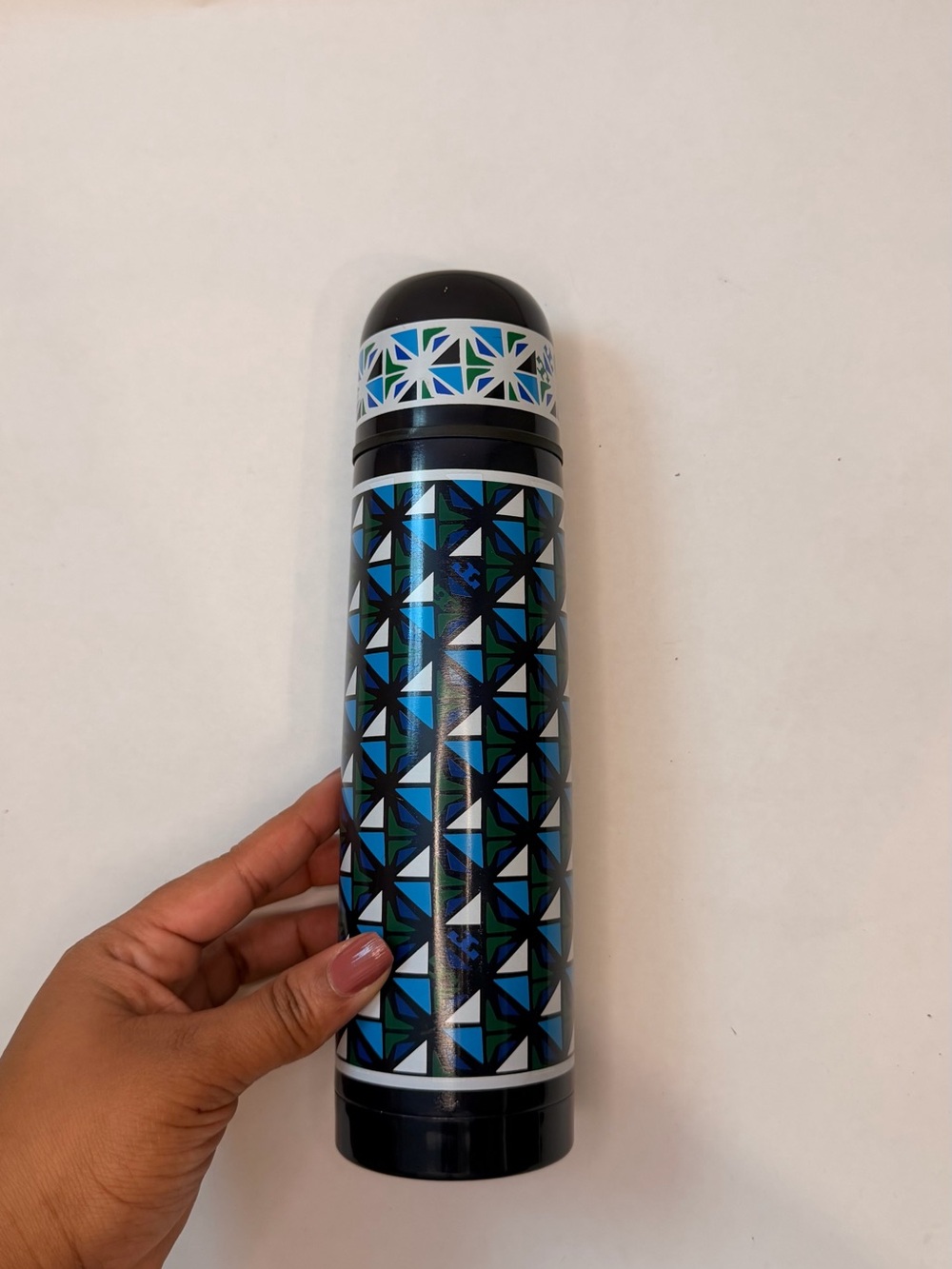 Tory Burch x Target Geometric Patterned Blue + Green Stainless Drinking Thermos